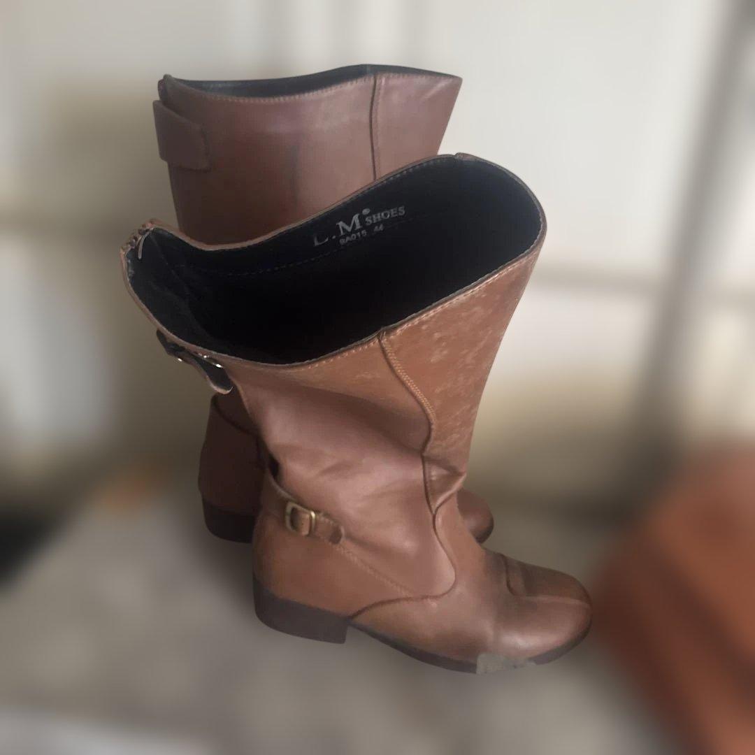 Honda 半帽ヘルメット レッドシルバー　特攻ブーツ