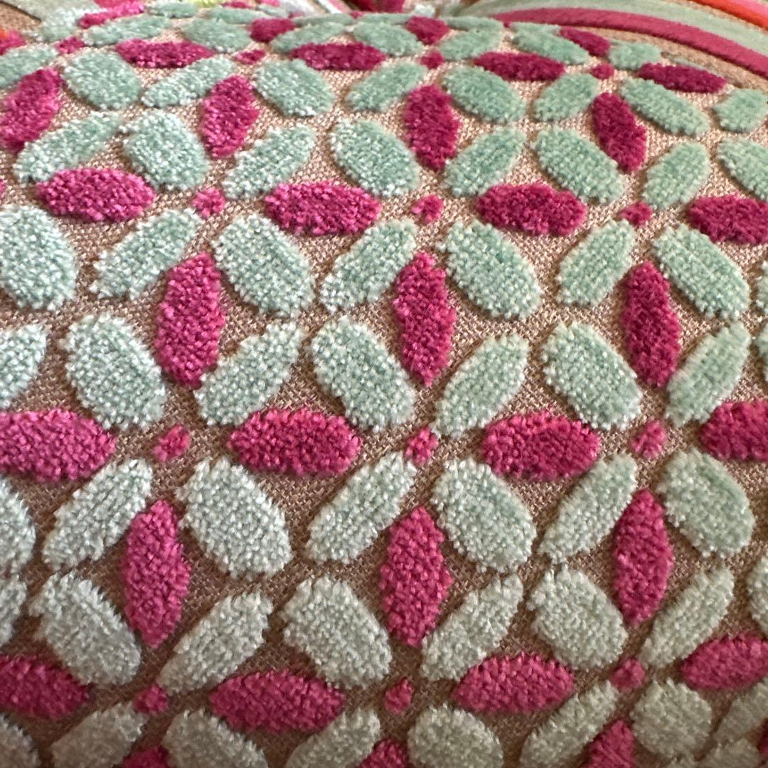 洛南高岡屋 おじゃみ座布団 Ｌ　CASAMANCE クッション　未使用 ブルー系