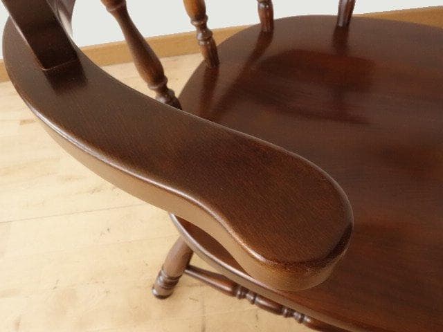 飛騨産業　キツツキ　穂高　アームチェアー②　イス　椅子　 木製　再塗装済ＵＳＥＤ