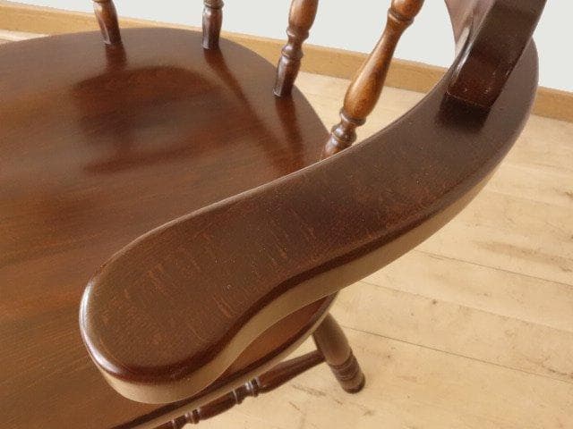 飛騨産業　キツツキ　穂高　アームチェアー②　イス　椅子　 木製　再塗装済ＵＳＥＤ