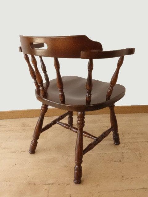 飛騨産業　キツツキ　穂高　アームチェアー②　イス　椅子　 木製　再塗装済ＵＳＥＤ