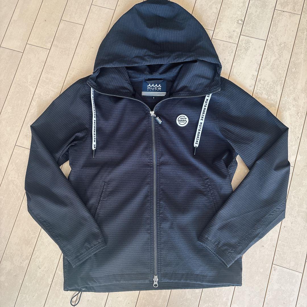 美品 ムータマリンゴルフ ポーチInパーカー ブラック