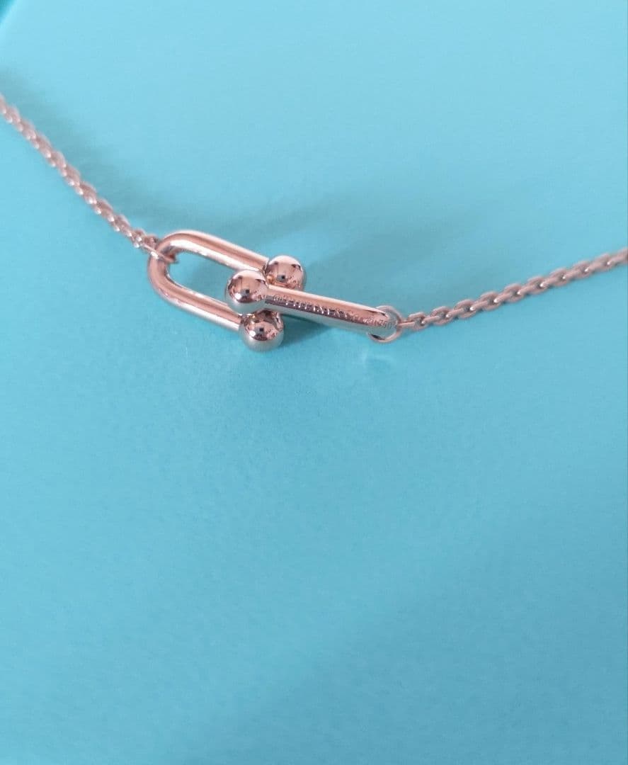 [新品未使用]39.6万ティファニーハードウェアスモールダブルリンクペンダント