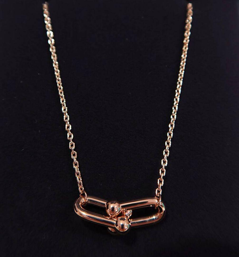 [新品未使用]39.6万ティファニーハードウェアスモールダブルリンクペンダント