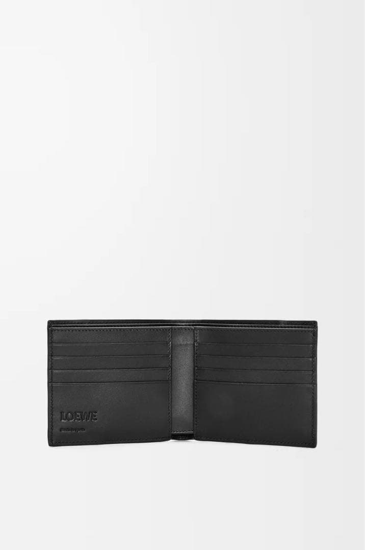 LOEWE ブラックレザー 二つ折り財布