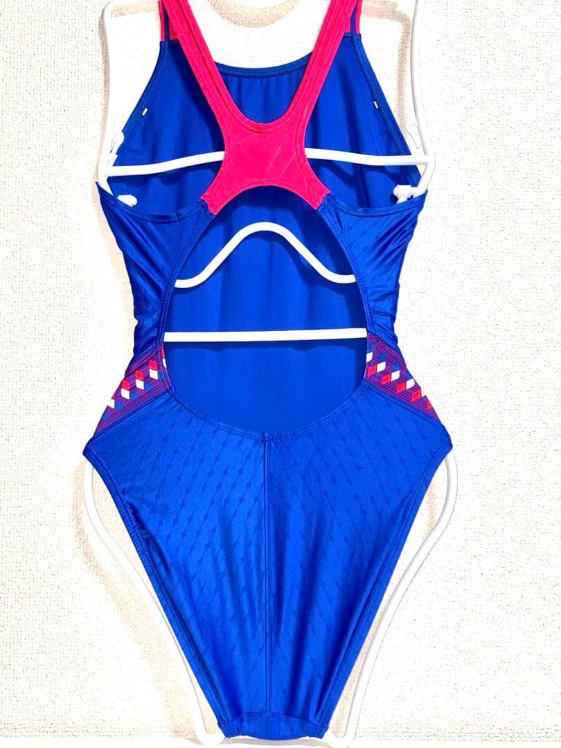 arena 競泳水着 Ｌ ひし形模様 超光沢ロイヤルブルー ハイカット アリーナ