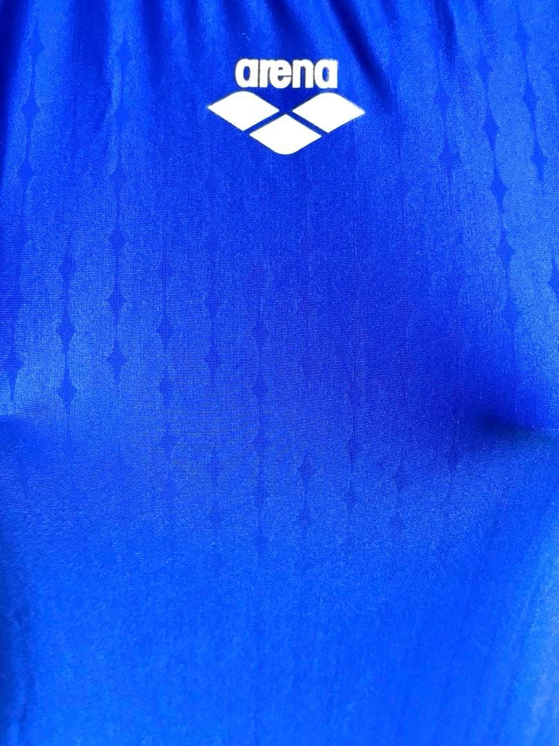 arena 競泳水着 Ｌ ひし形模様 超光沢ロイヤルブルー ハイカット アリーナ