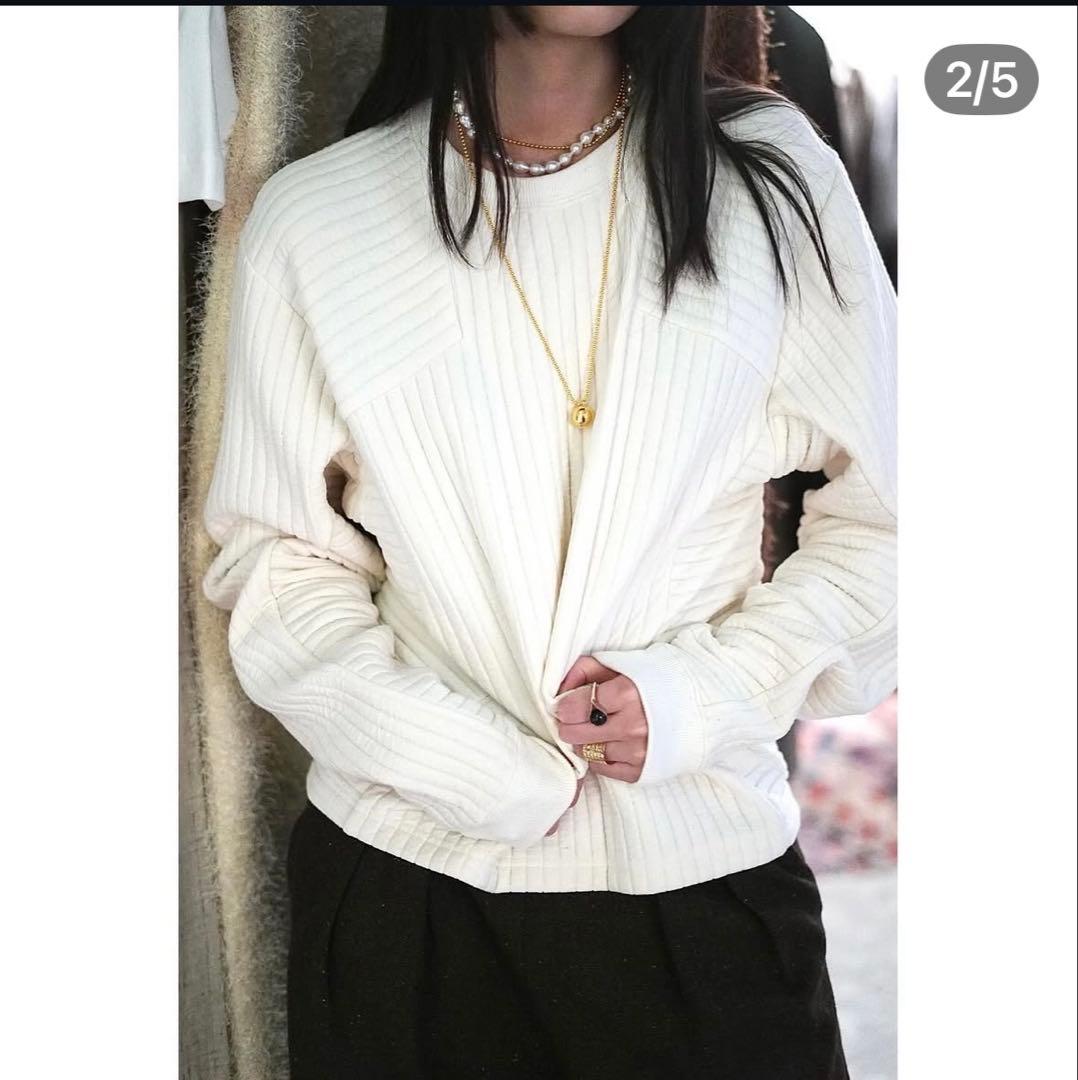 jonnlynxキルトボーダープルオーバー