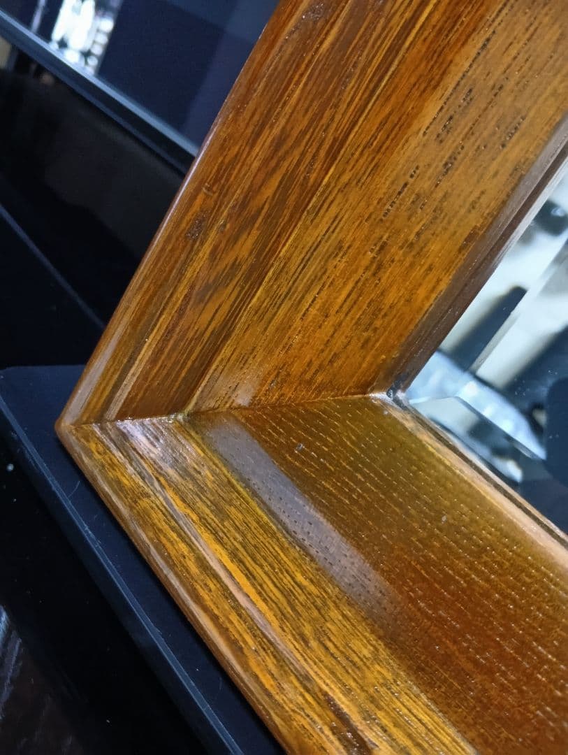 1970's　ビンテージ　デンマーク　チーク　無垢材　ウォールミラー　全身鏡