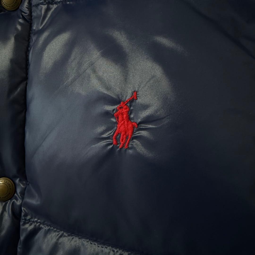 POLO★ポロラルフローレン★ダウンベスト★リバーシブル★赤↔︎ネイビー/紺★SM