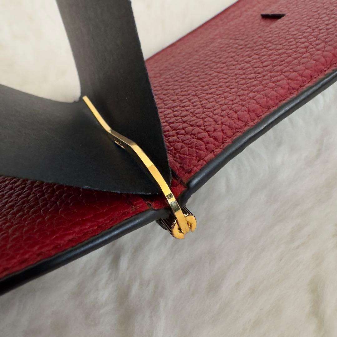 美品　トムフォード　マネークリップ　バイカラー　黒　レザー