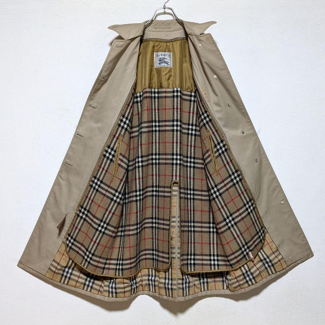80～90s バーバリー ステンカラーコート レディース 白タグ ライナー 26