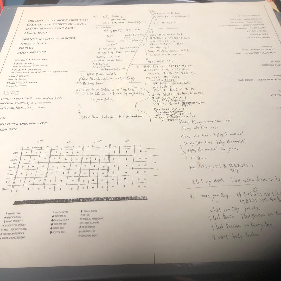 貴重1stLP オリジナル・ラブ/ORIGINAL LOVE 田島貴男