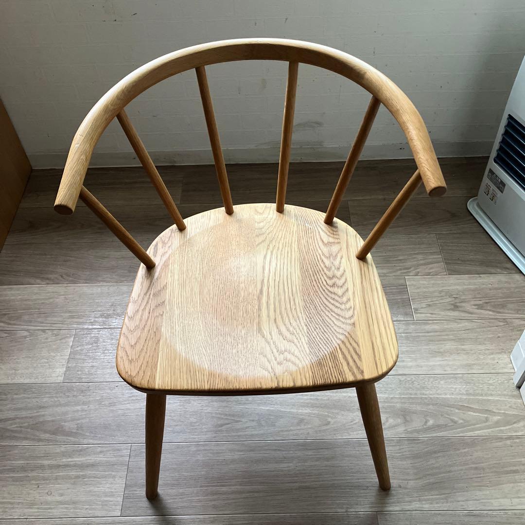 ☆最終価格　廃盤　無印良品　オーク無垢材チェア　難あり