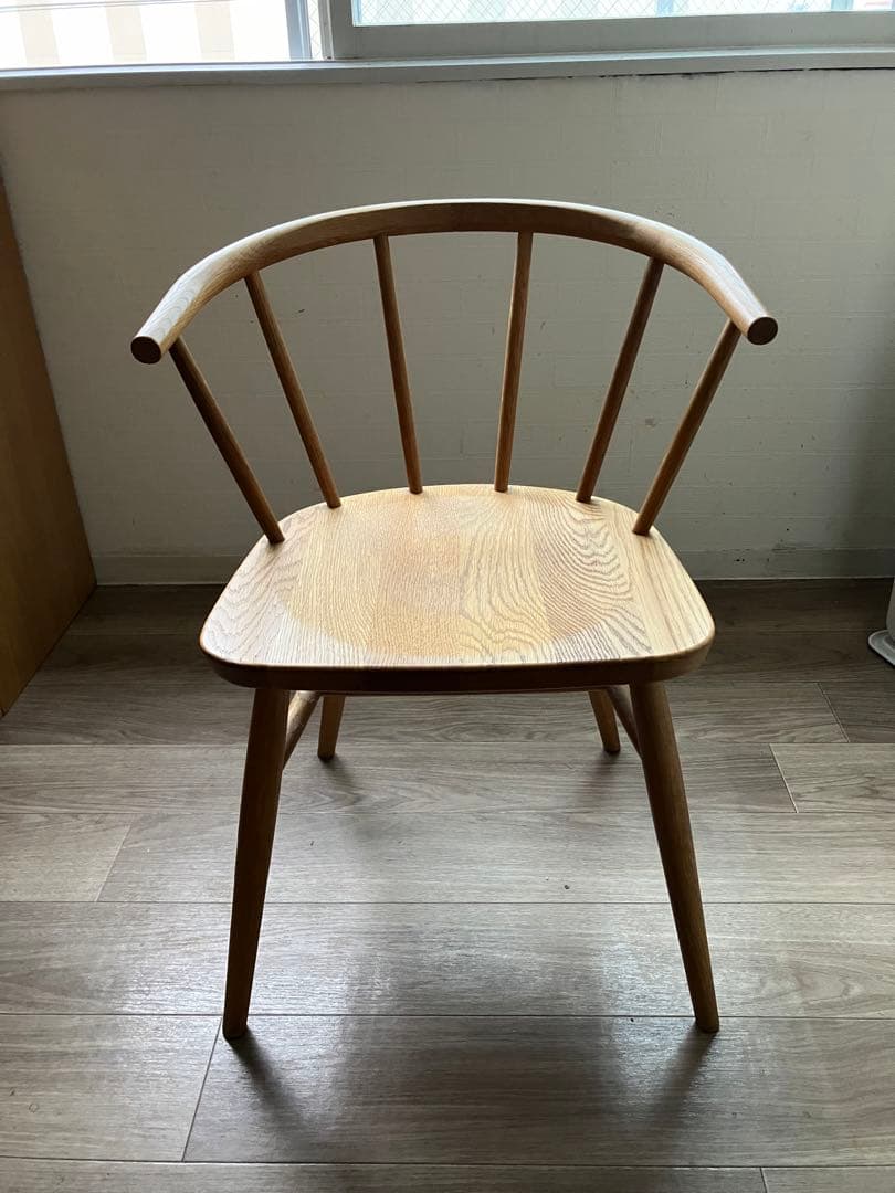 ☆最終価格　廃盤　無印良品　オーク無垢材チェア　難あり