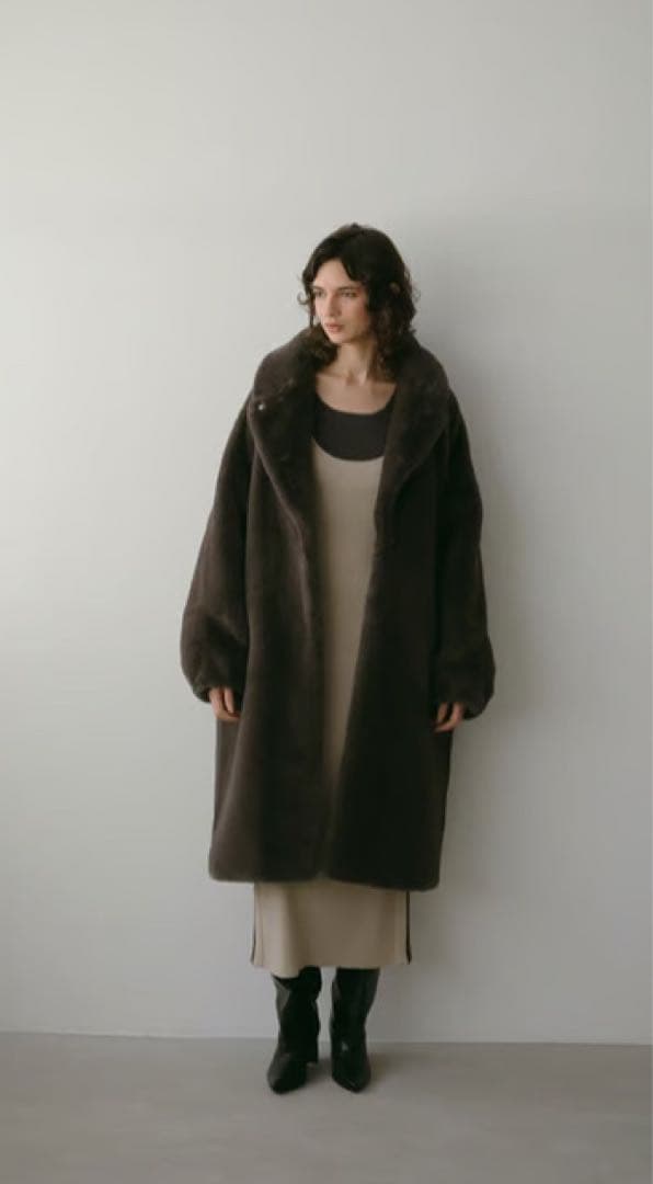 値下げ！THINK FURシンクファー　美品！エコファーコート　ノベルティー付