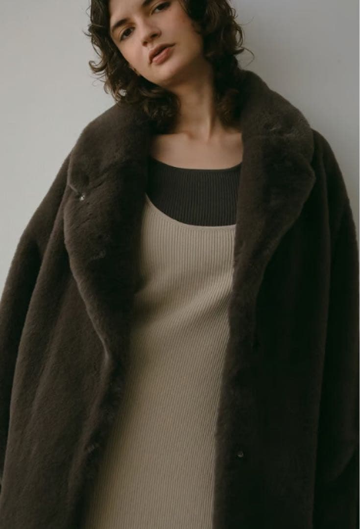 値下げ！THINK FURシンクファー　美品！エコファーコート　ノベルティー付