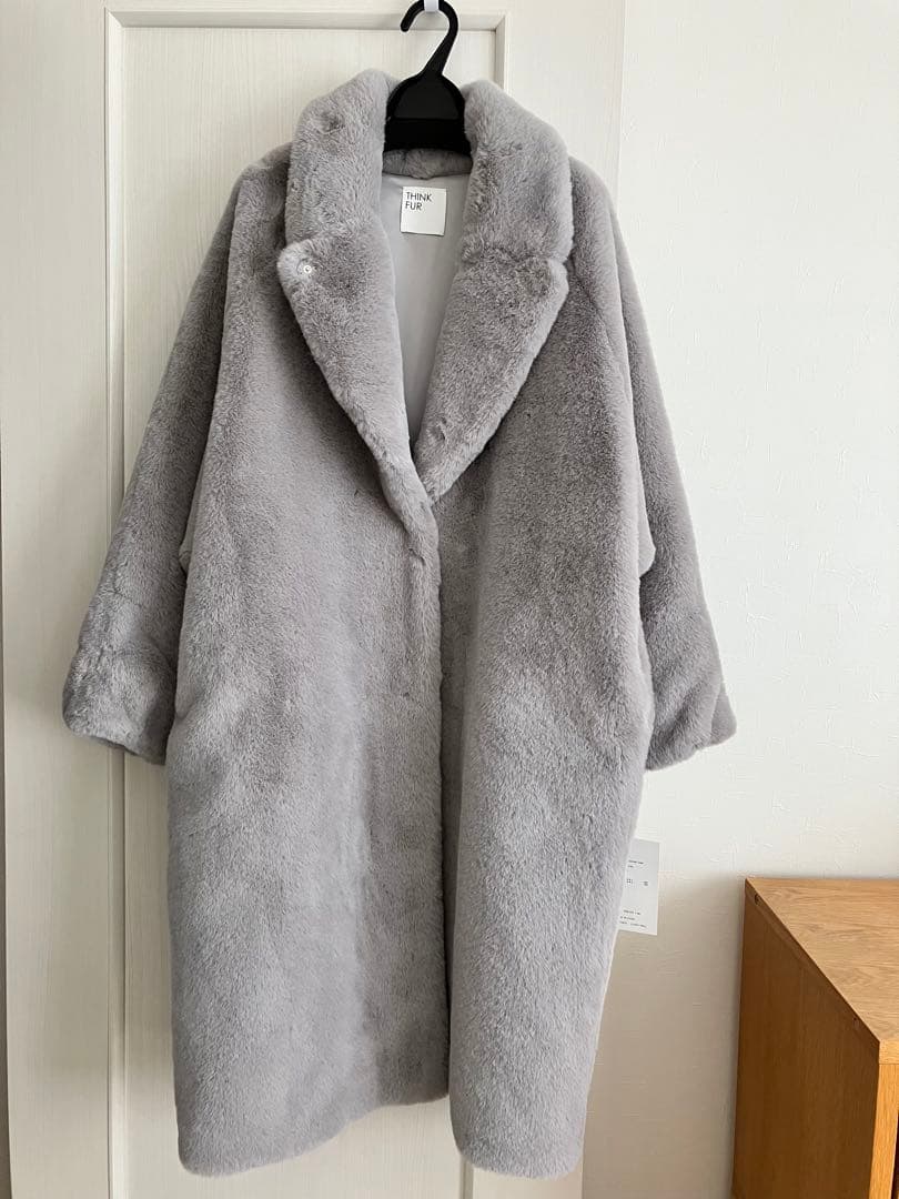 値下げ！THINK FURシンクファー　美品！エコファーコート　ノベルティー付