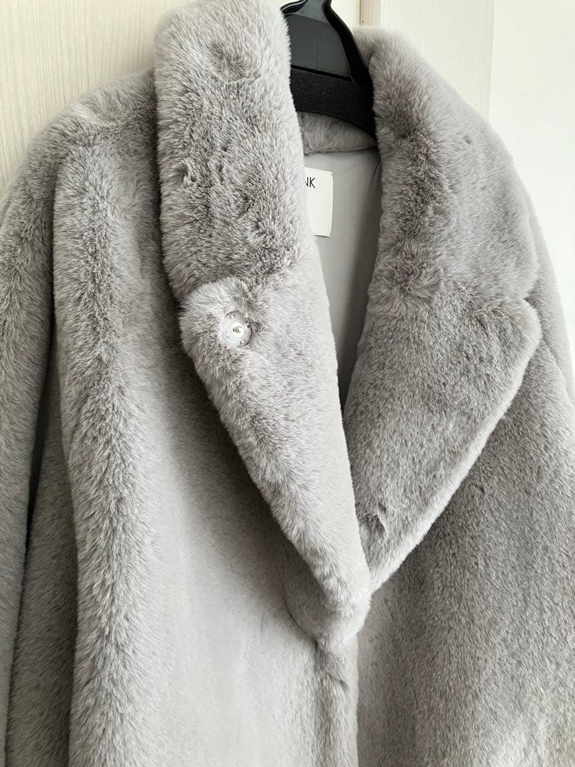 値下げ！THINK FURシンクファー　美品！エコファーコート　ノベルティー付