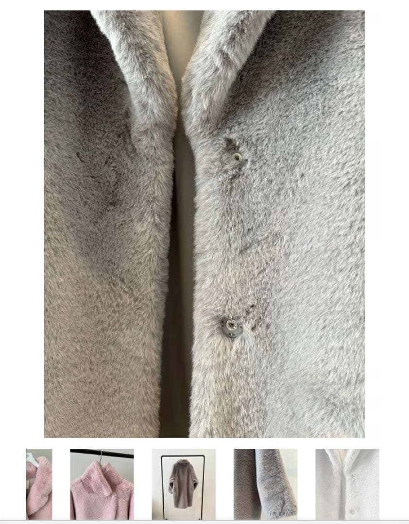 値下げ！THINK FURシンクファー　美品！エコファーコート　ノベルティー付