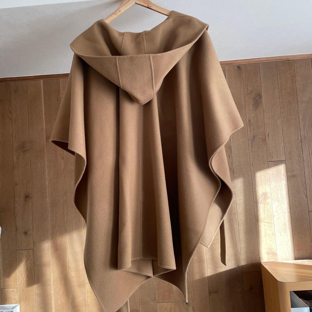 Theory セオリー　フーデットポンチョコート　カシミヤ混