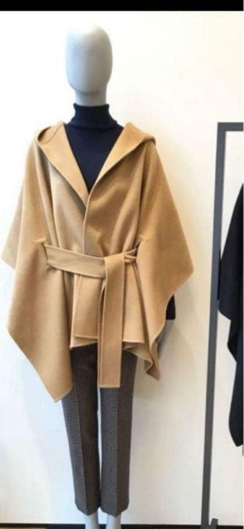 Theory セオリー　フーデットポンチョコート　カシミヤ混