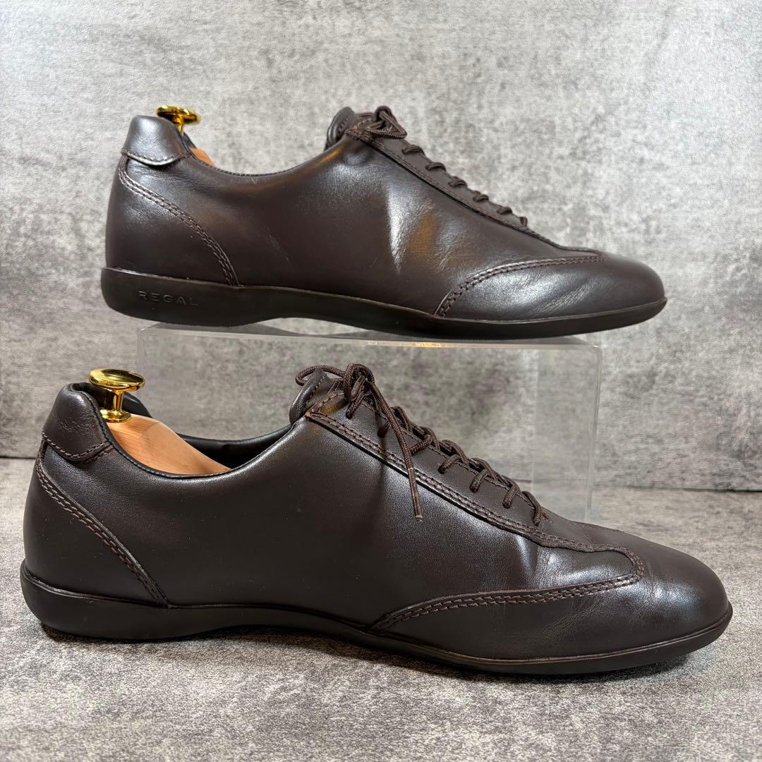 （美品）　REGAL リーガル　レザースニーカー　ゴアテックス　ダークブラウン