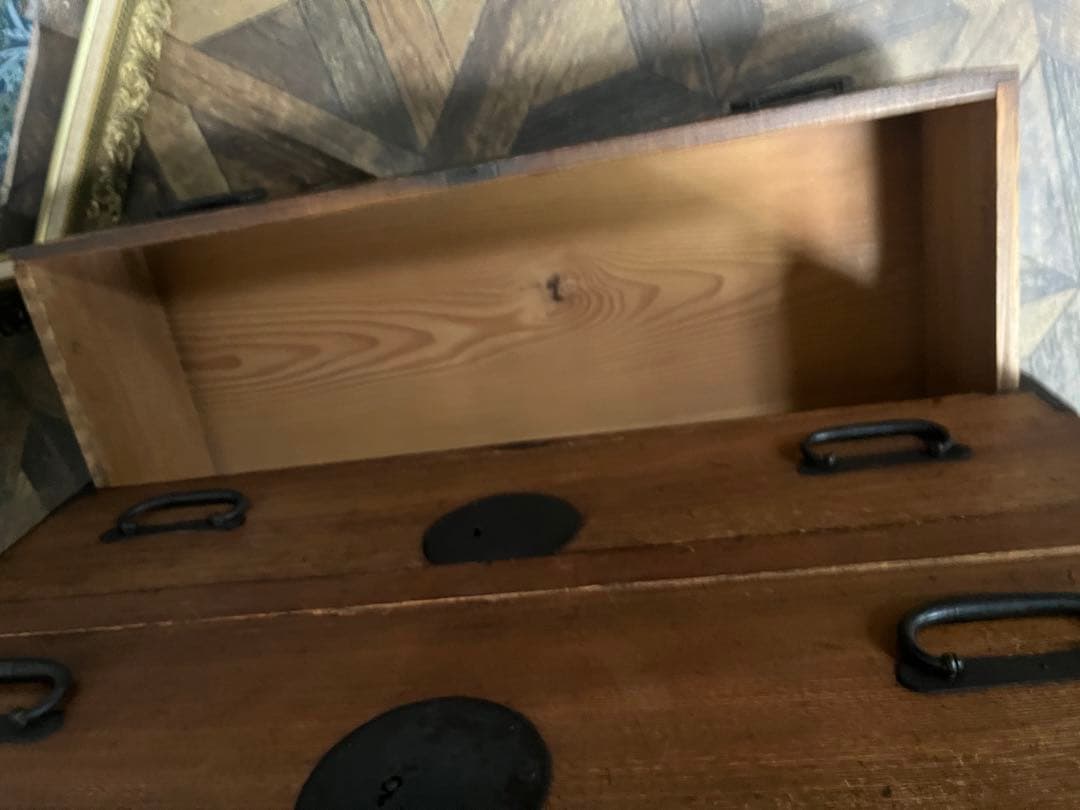 和箪笥 昭和レトロ 当時物 インテリア 年代物 鉄金具 アンティーク ビンテージ