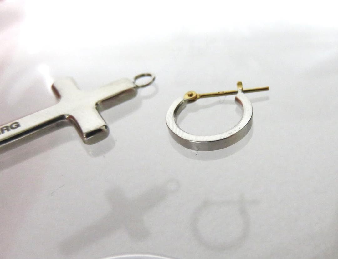 定価3.3万 新品 CAREERING CROSS シルバー 925 ピアス