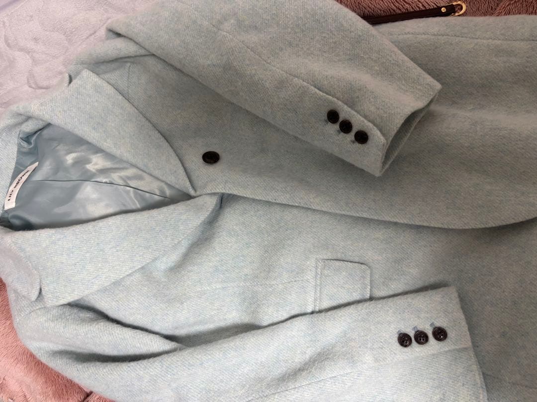 リリーブラウン ベルト付きシャギーオーバージャケット