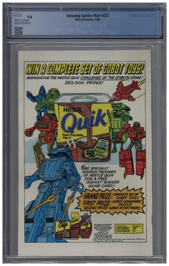 アメコミリーフ Amazing Spider-Man #272 CGC 9.4