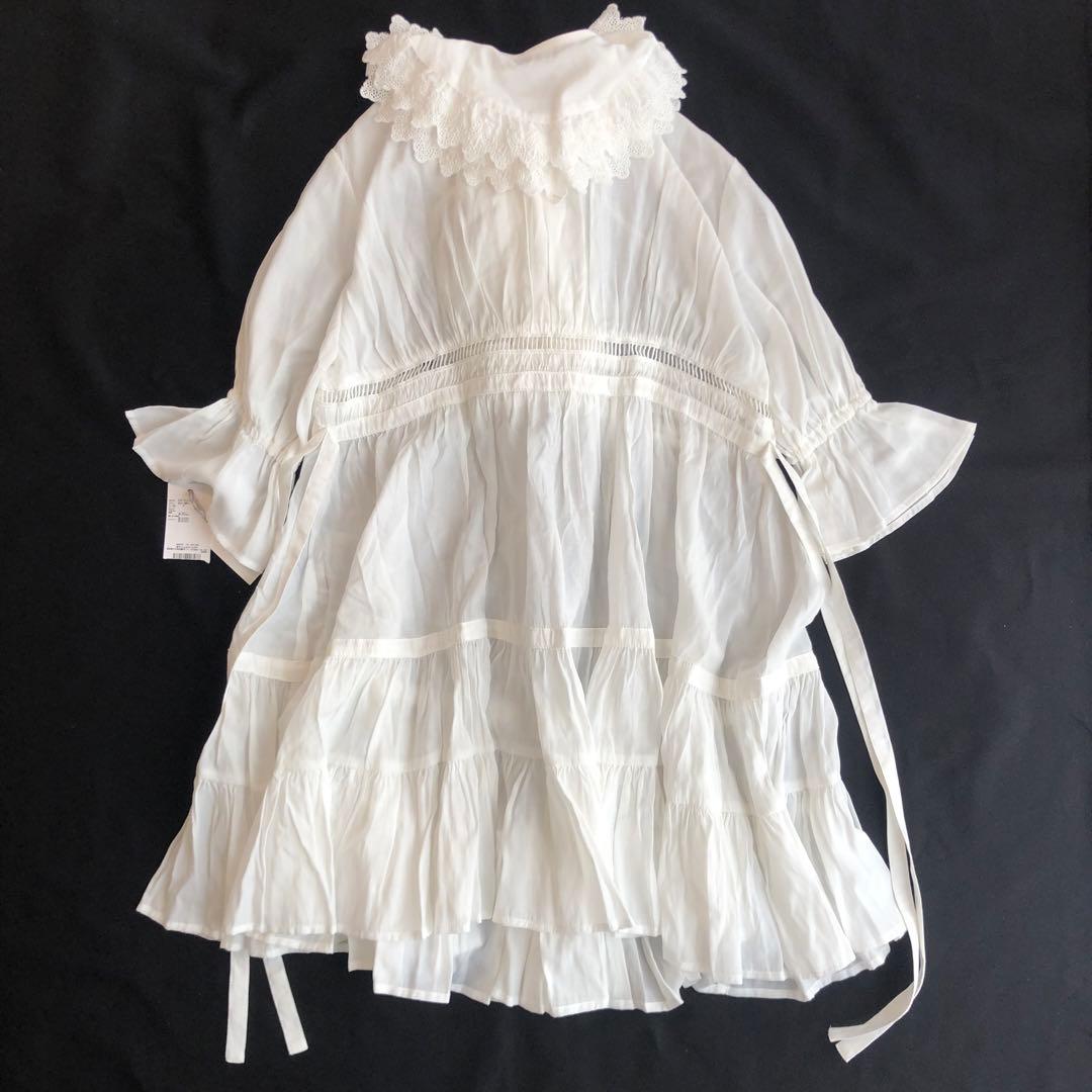 SNIDELコットンライクラッフルカラーチュニック