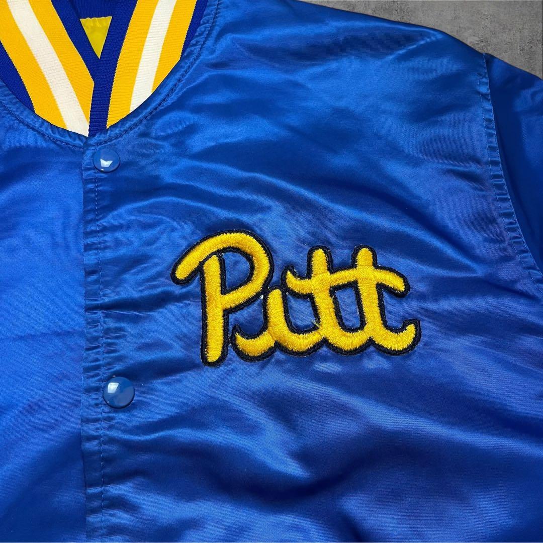 80s STARTER ピッツバーグ大学 サテンスタジャン カレッジ刺繍ロゴ