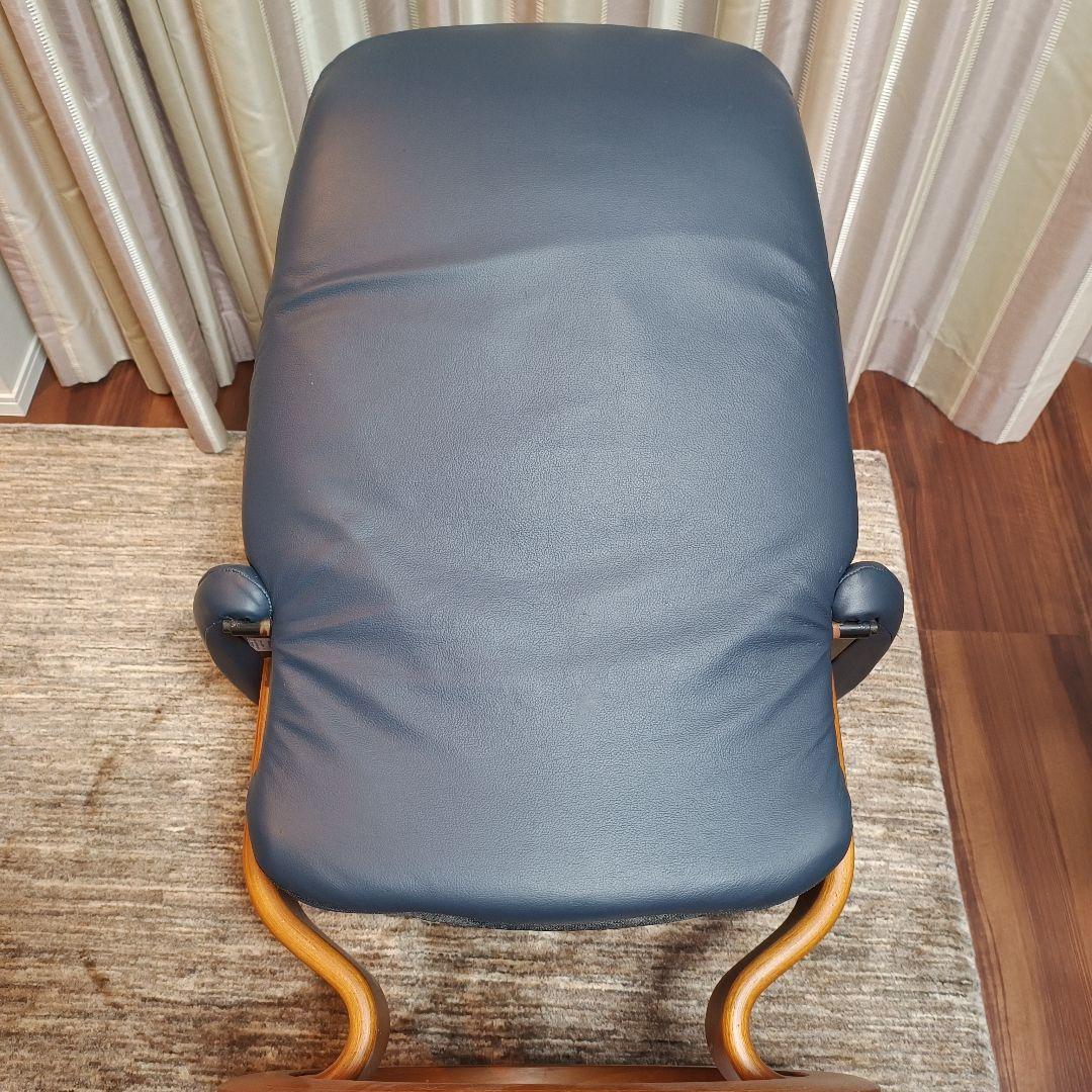 【セット販売】エコーネス　 レザー リクライニングチェア　①チェア