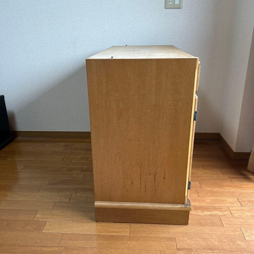 【KARIMOKU カリモク】 木製食器棚 ガラス扉 5段