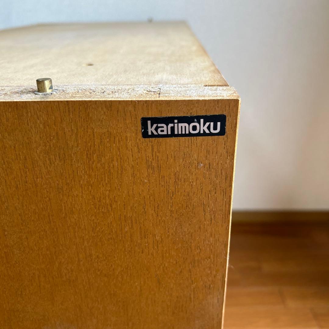 【KARIMOKU カリモク】 木製食器棚 ガラス扉 5段