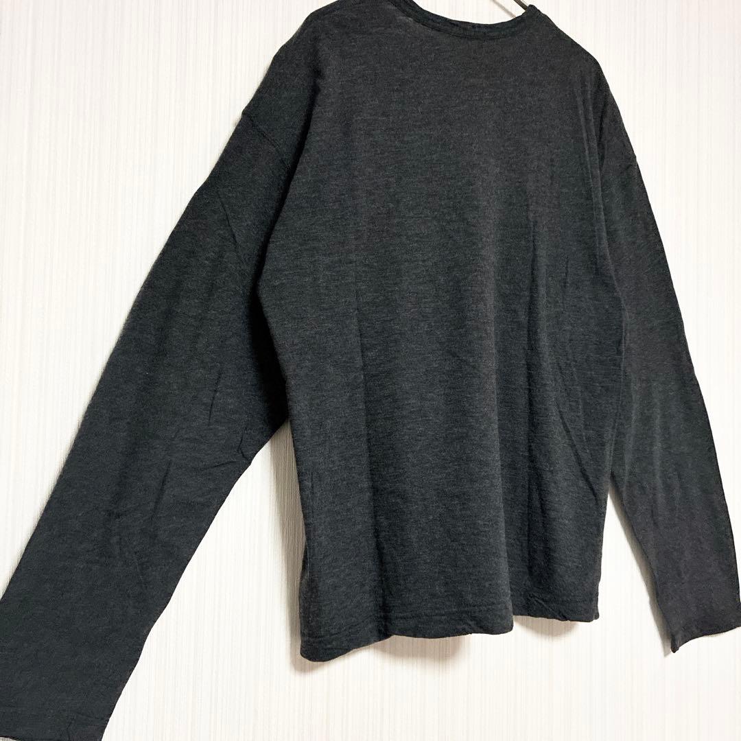 ✨極美品✨コムデギャルソンオム　ウール✖️コットン　ロングtシャツ　グレー