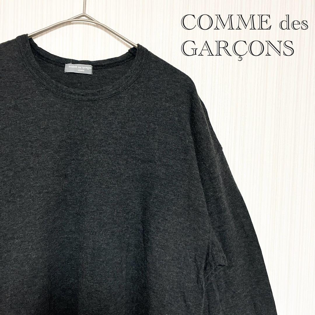 ✨極美品✨コムデギャルソンオム　ウール✖️コットン　ロングtシャツ　グレー