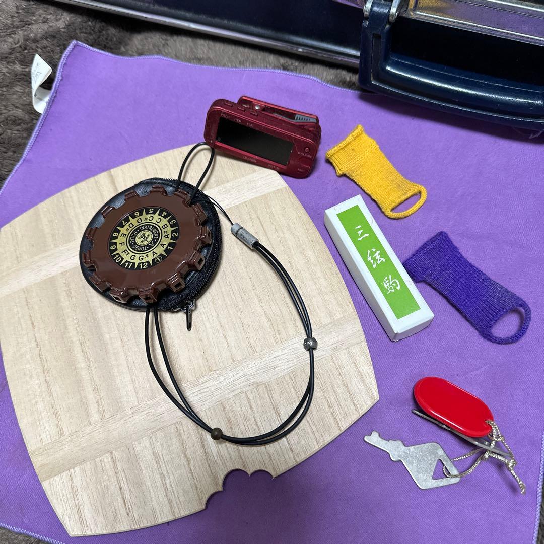 【本日限定】太棹三味線（紅木）ピックアップ付き　付属多数