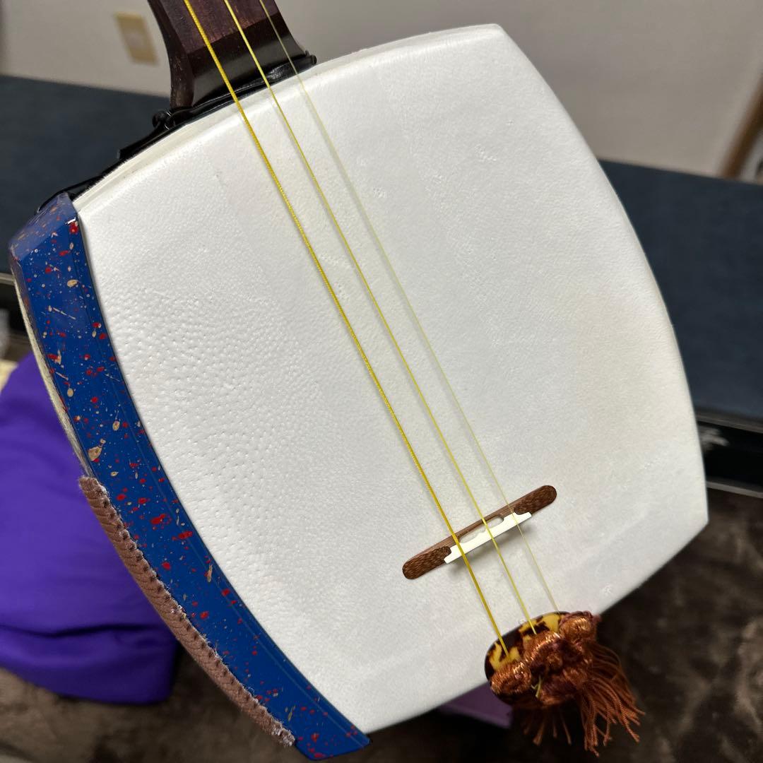 【本日限定】太棹三味線（紅木）ピックアップ付き　付属多数