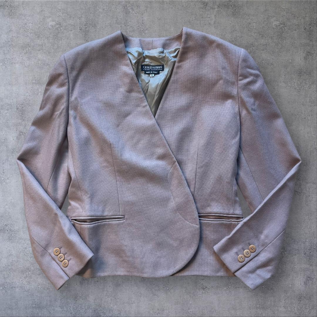イタリア製 GIORGIO ARMANI ノーカラージャケット