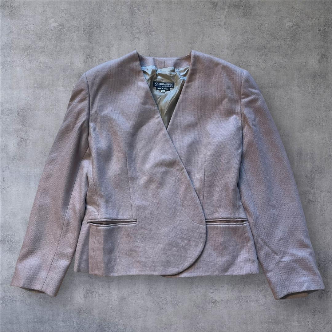イタリア製 GIORGIO ARMANI ノーカラージャケット