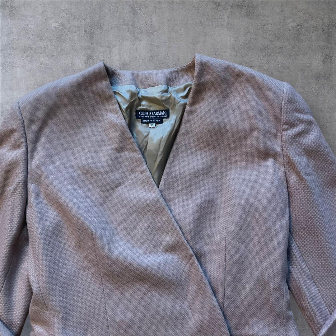 イタリア製 GIORGIO ARMANI ノーカラージャケット