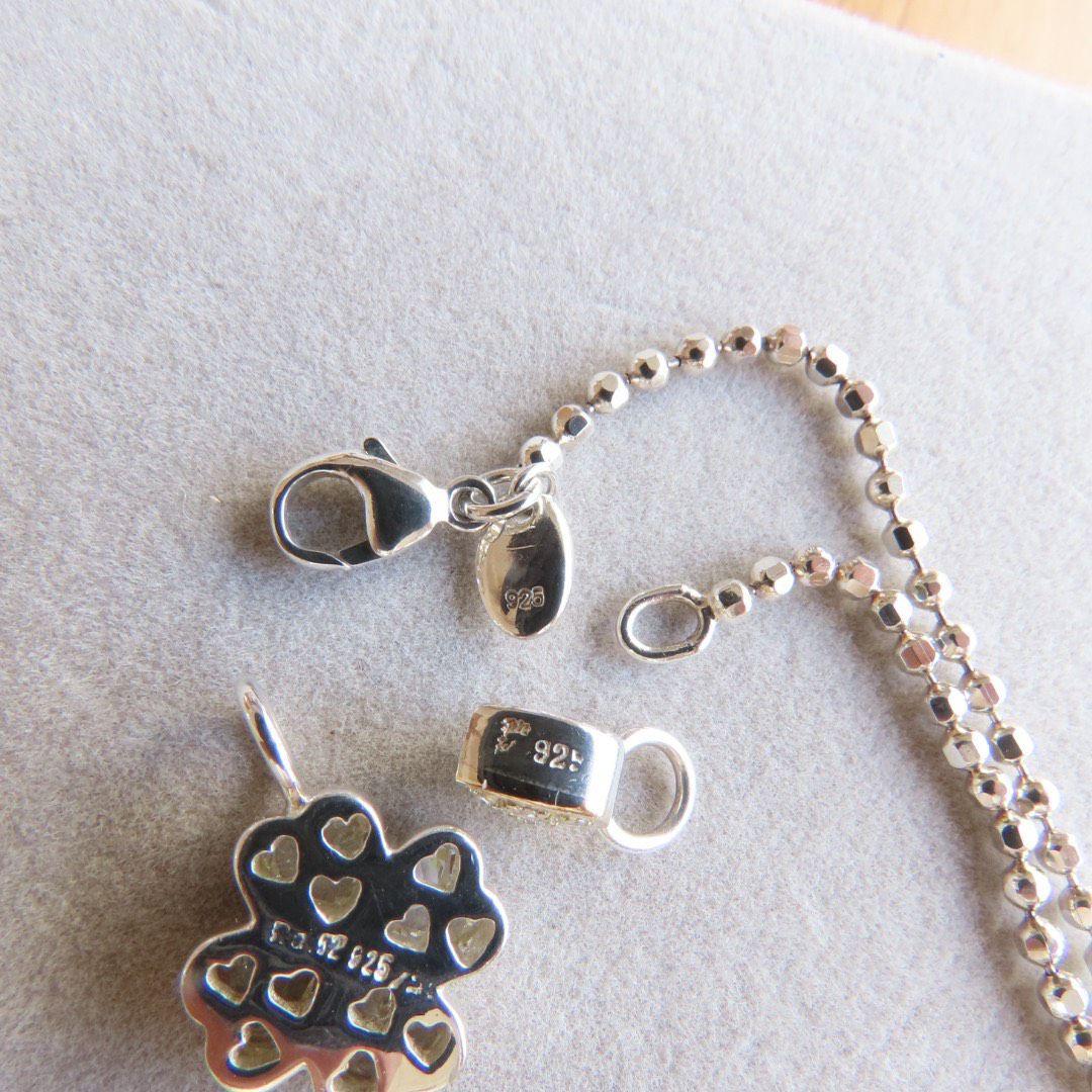 フォリフォリ　750 k18 シルバー　925 ネックレス　クローバー