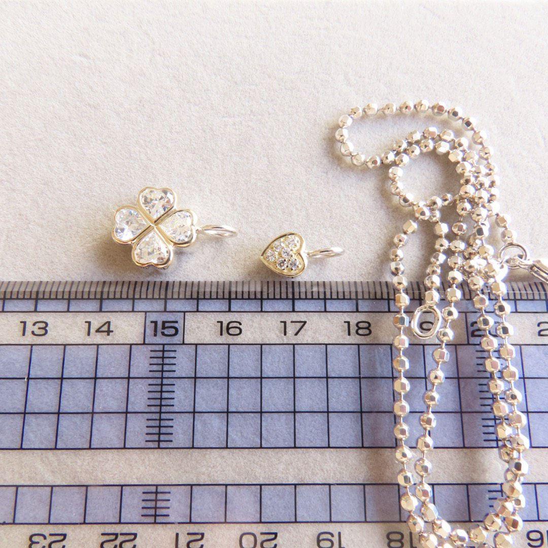 フォリフォリ　750 k18 シルバー　925 ネックレス　クローバー