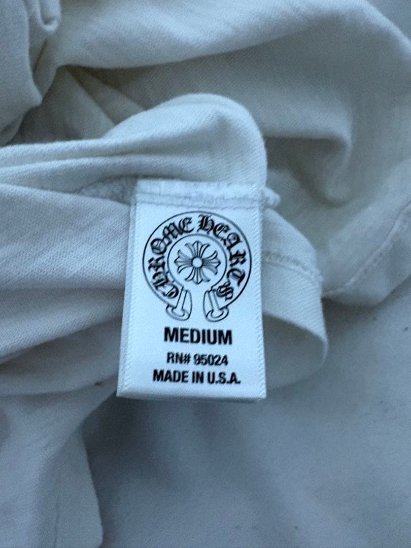 CHROME HEARTSラグラン ロンt ホワイト/グレー raglan