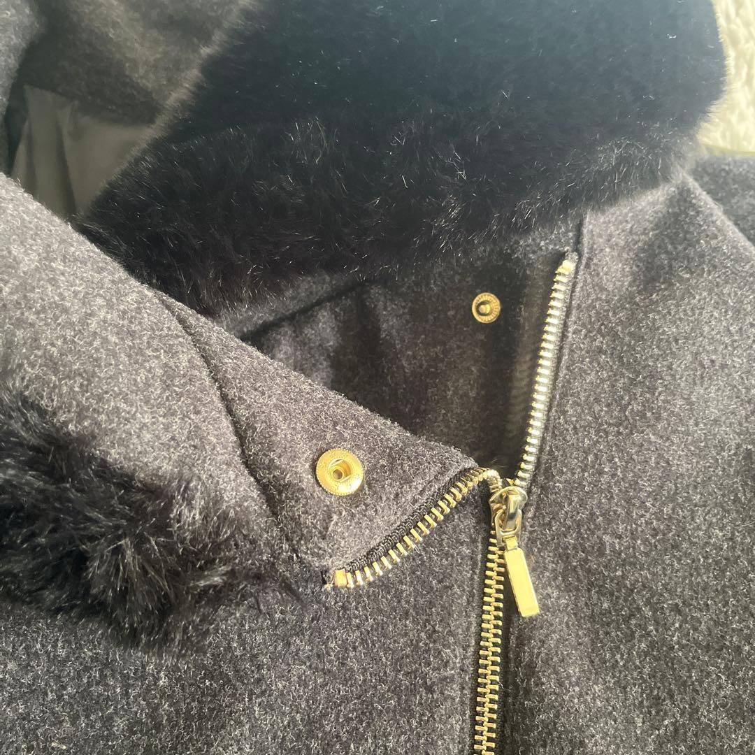 Eimee Law メルトン&キルトファーフーディブルゾン 美品