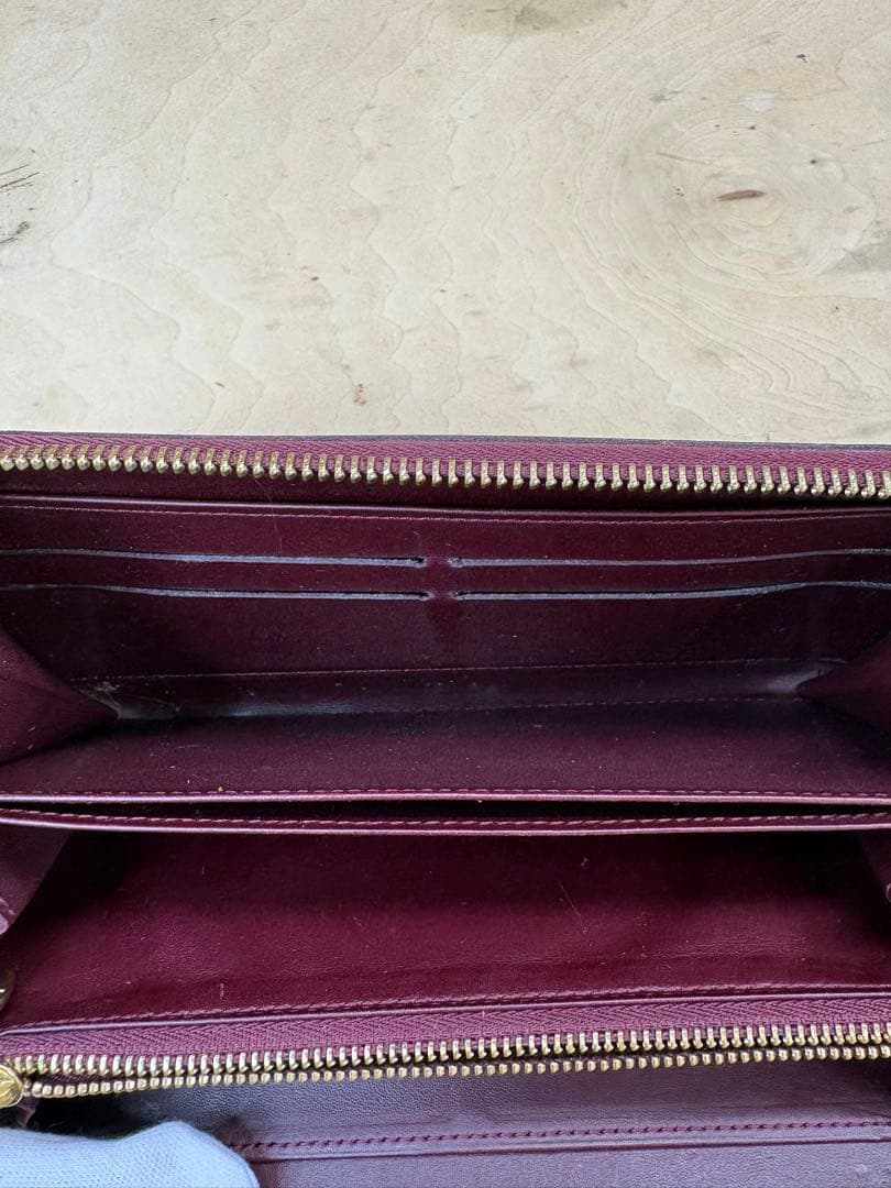 ルイ・ヴィトン ヴェルニ　長財布 バーガンディ