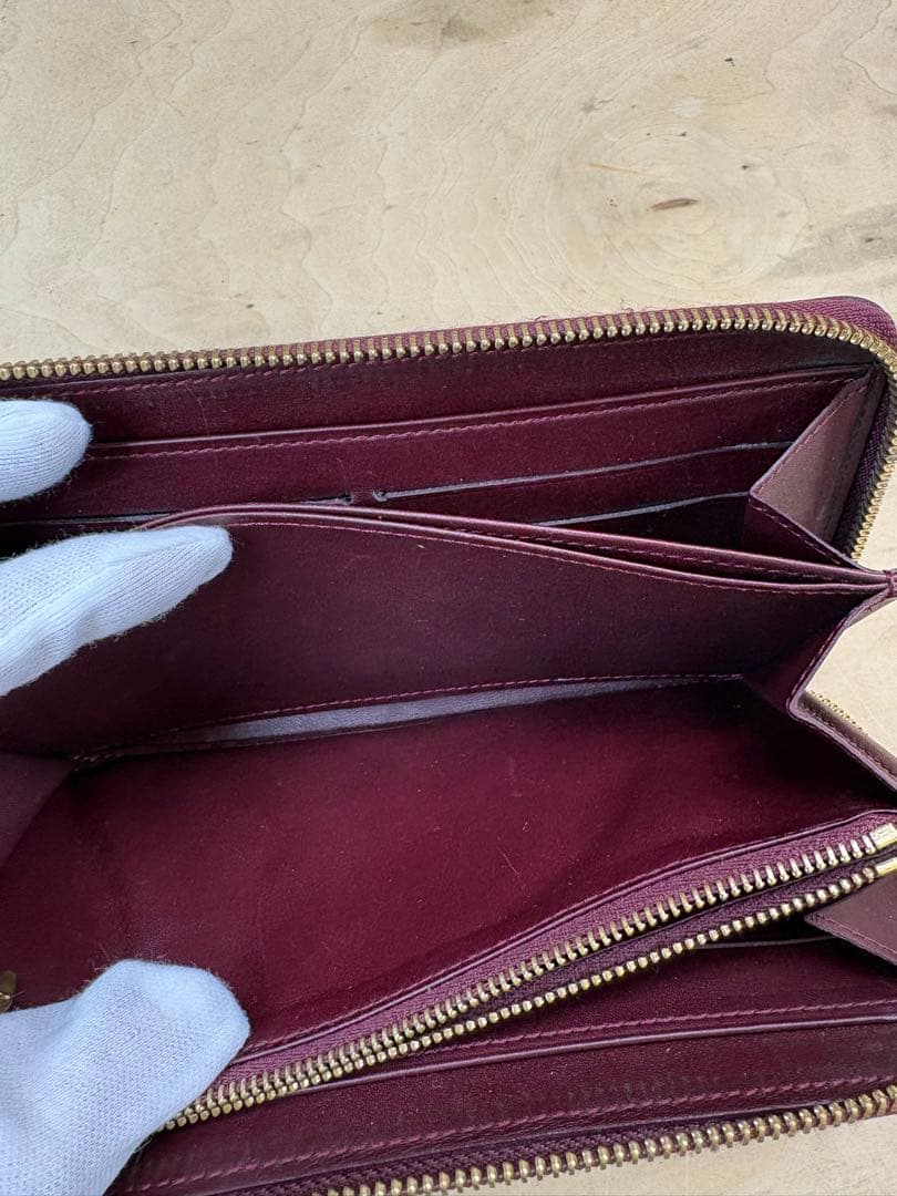 ルイ・ヴィトン ヴェルニ　長財布 バーガンディ