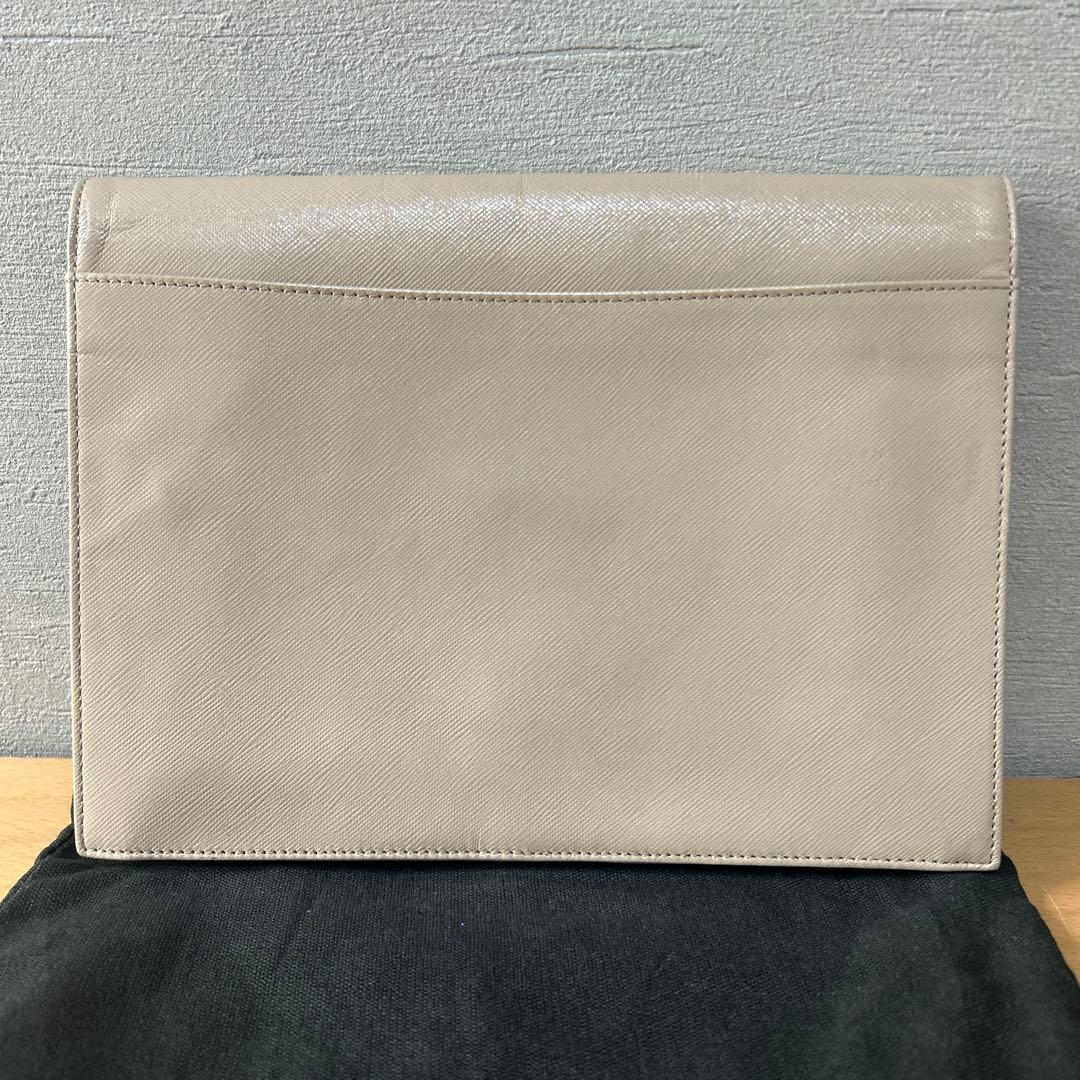 Yves Saint Laurent クラッチバッグ ヴィンテージ 白 ベージュ